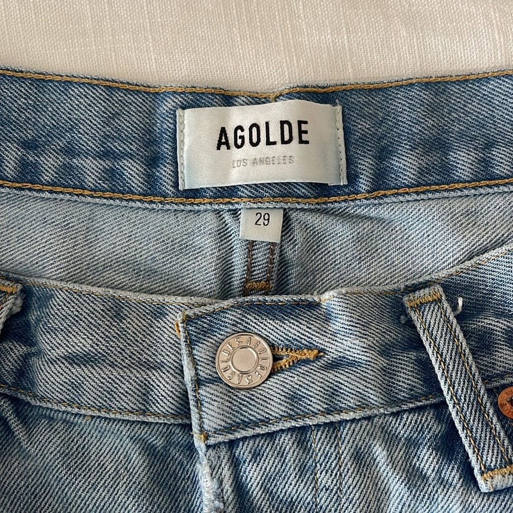 Agolde Parker Shorts in Swampmeet - Picture 4 of 5